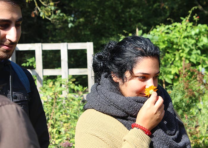 am Palettenhochbeet in Mannheim, Foto: Sofia Getzin